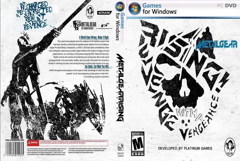 Metal Gear Rising Revengeance box cover