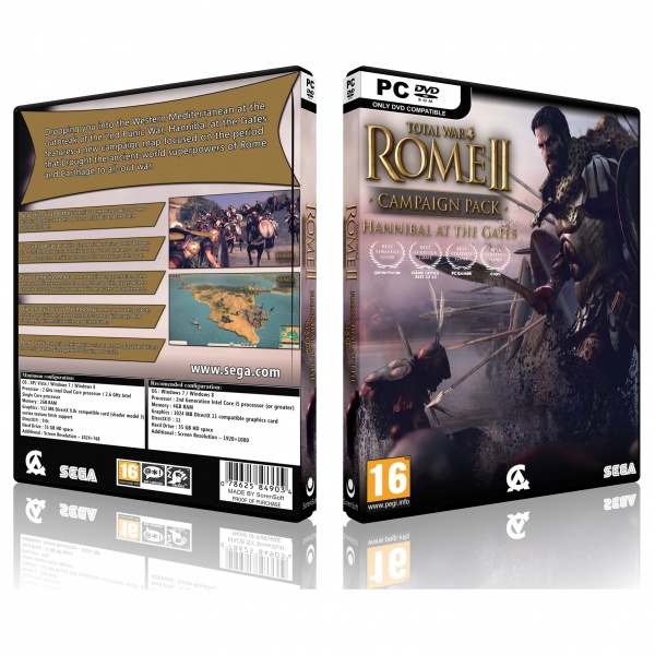 Total War ROME II Hannibal at the Gates box art cover