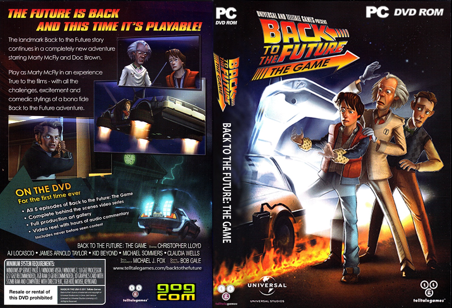 Back To The Future The Game box cover