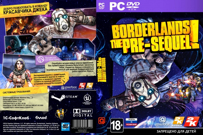 Borderlands The Pre Sequel! box art cover