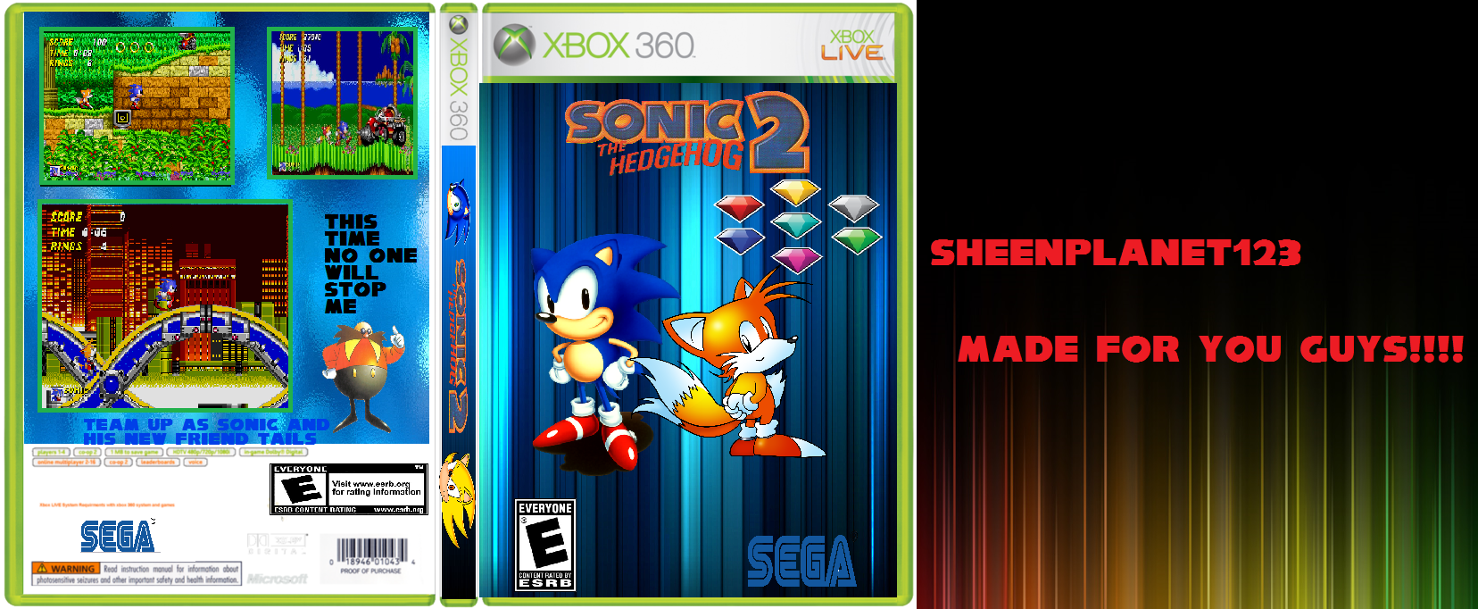 Sonic 2 remake box cover