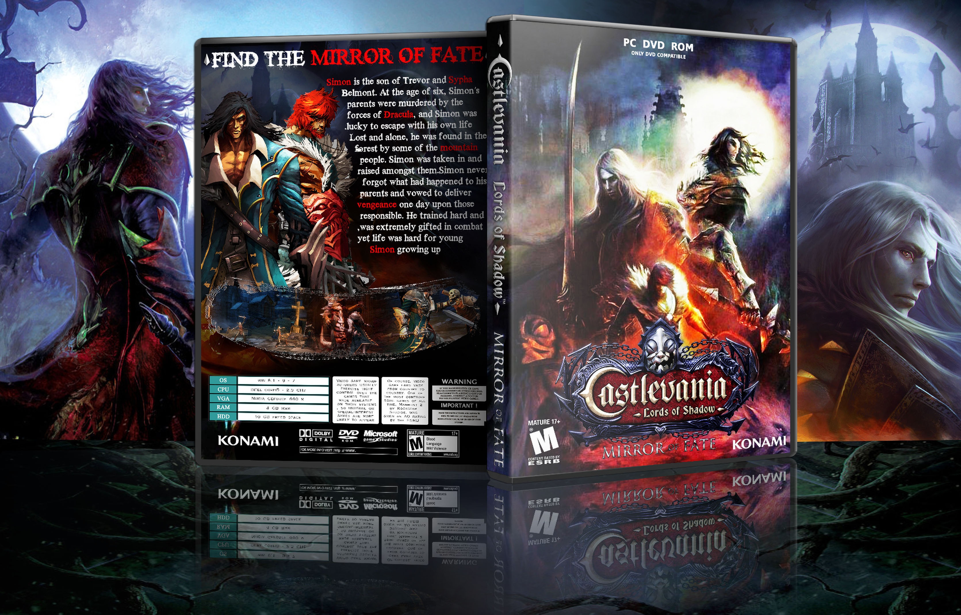 Castlevania : Lords of Shadow  mirror of fate box cover
