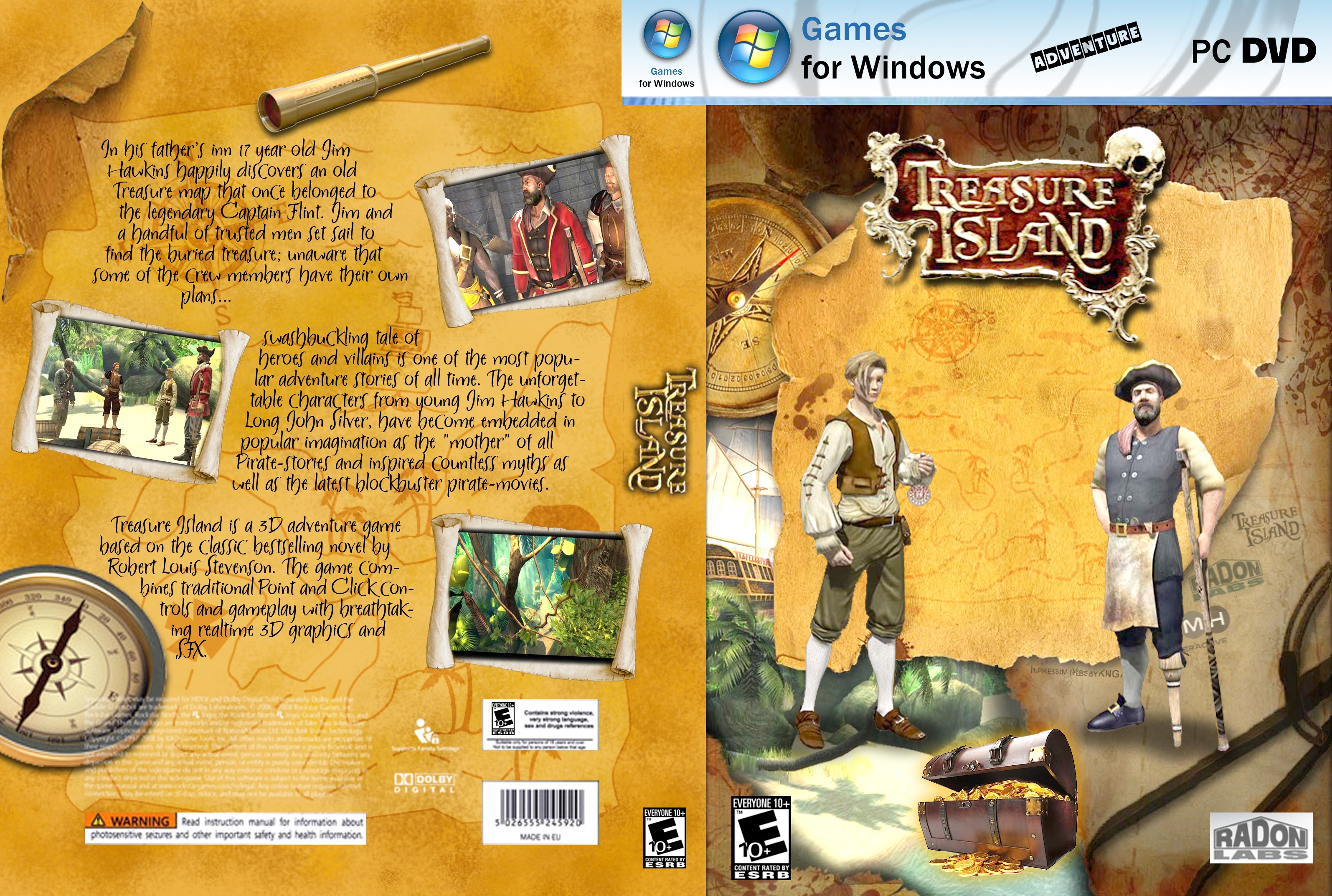 Treasure Island box cover