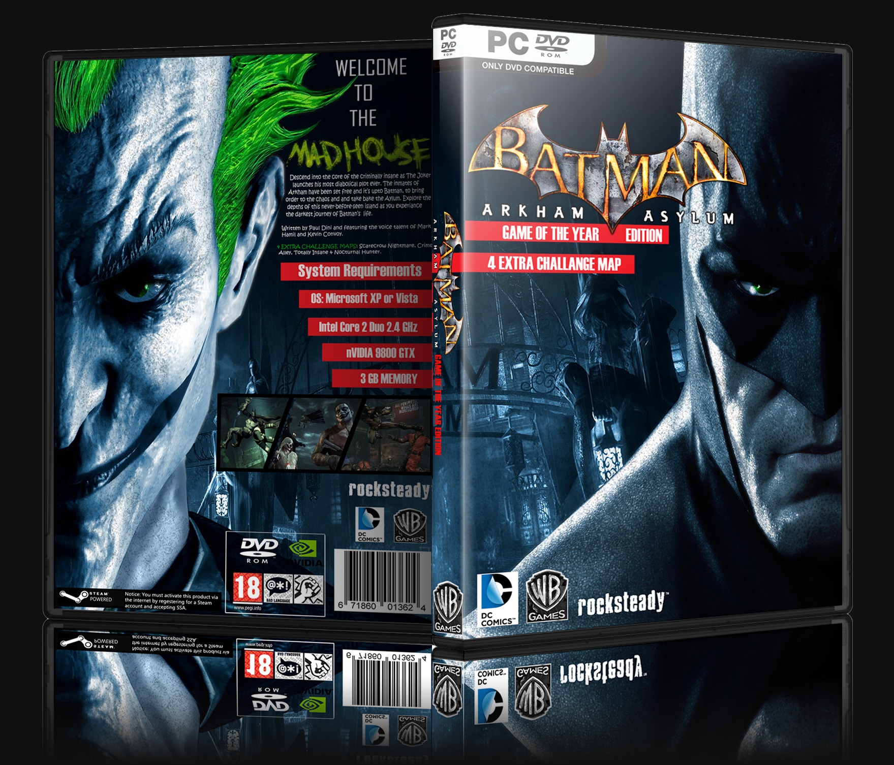 Batman Arkham Asylum: Game of The Year Edition box cover