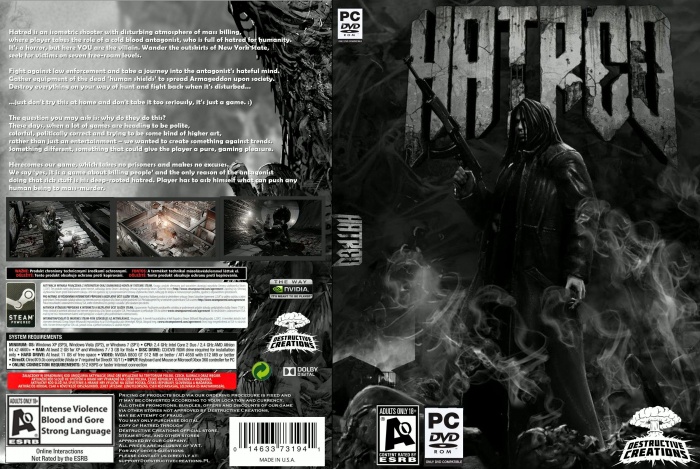 Hatred box art cover