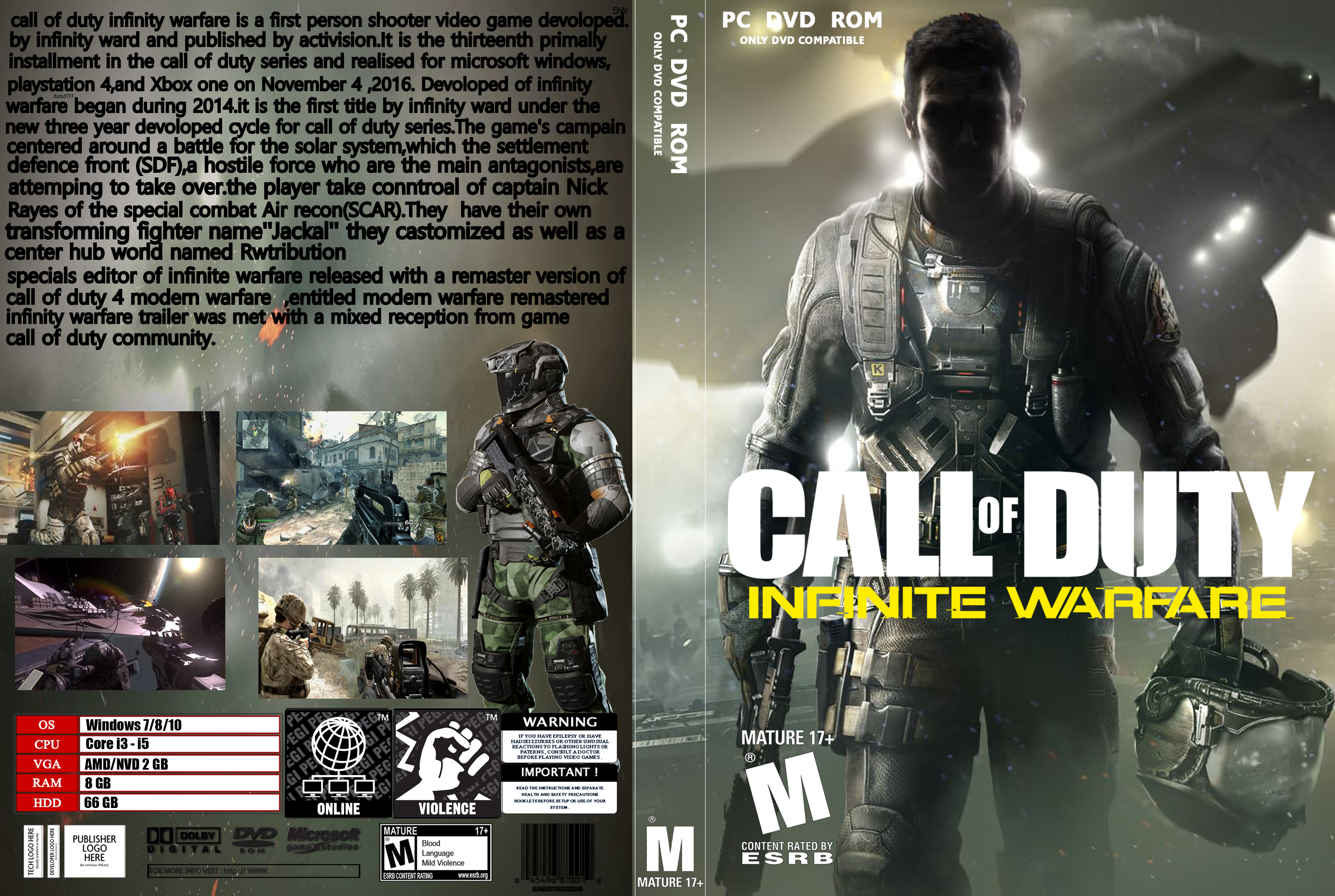 Call of Duty Infinite Warfare box cover