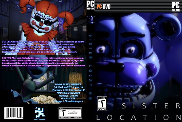 Five Nights at Freddy's: Sister Location box art cover