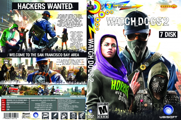 Watch Dogs 2 box art cover