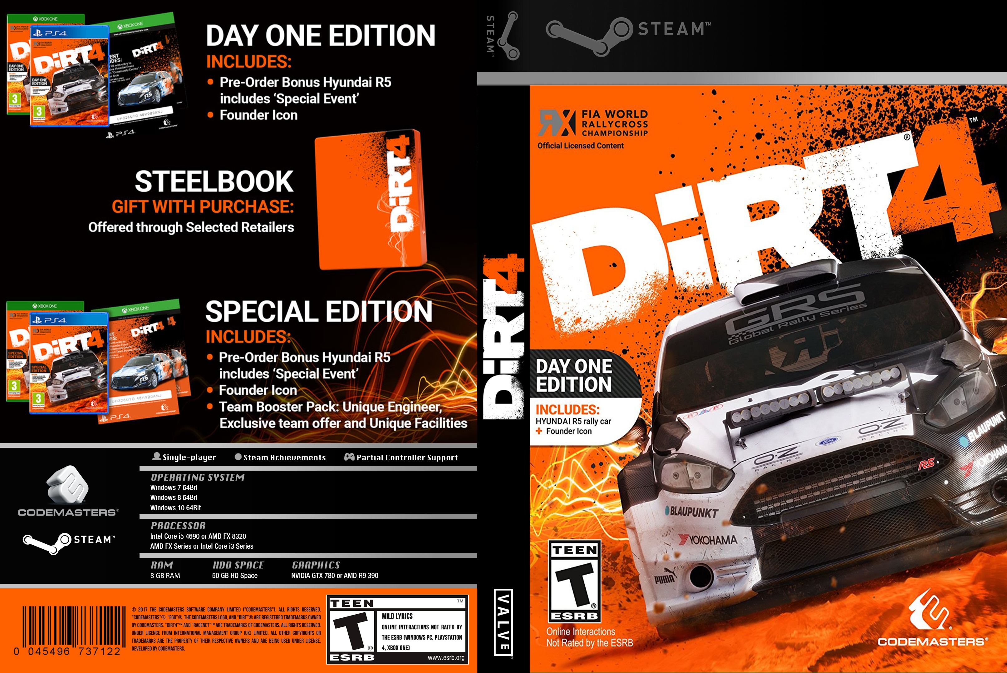 DiRT 4 box cover