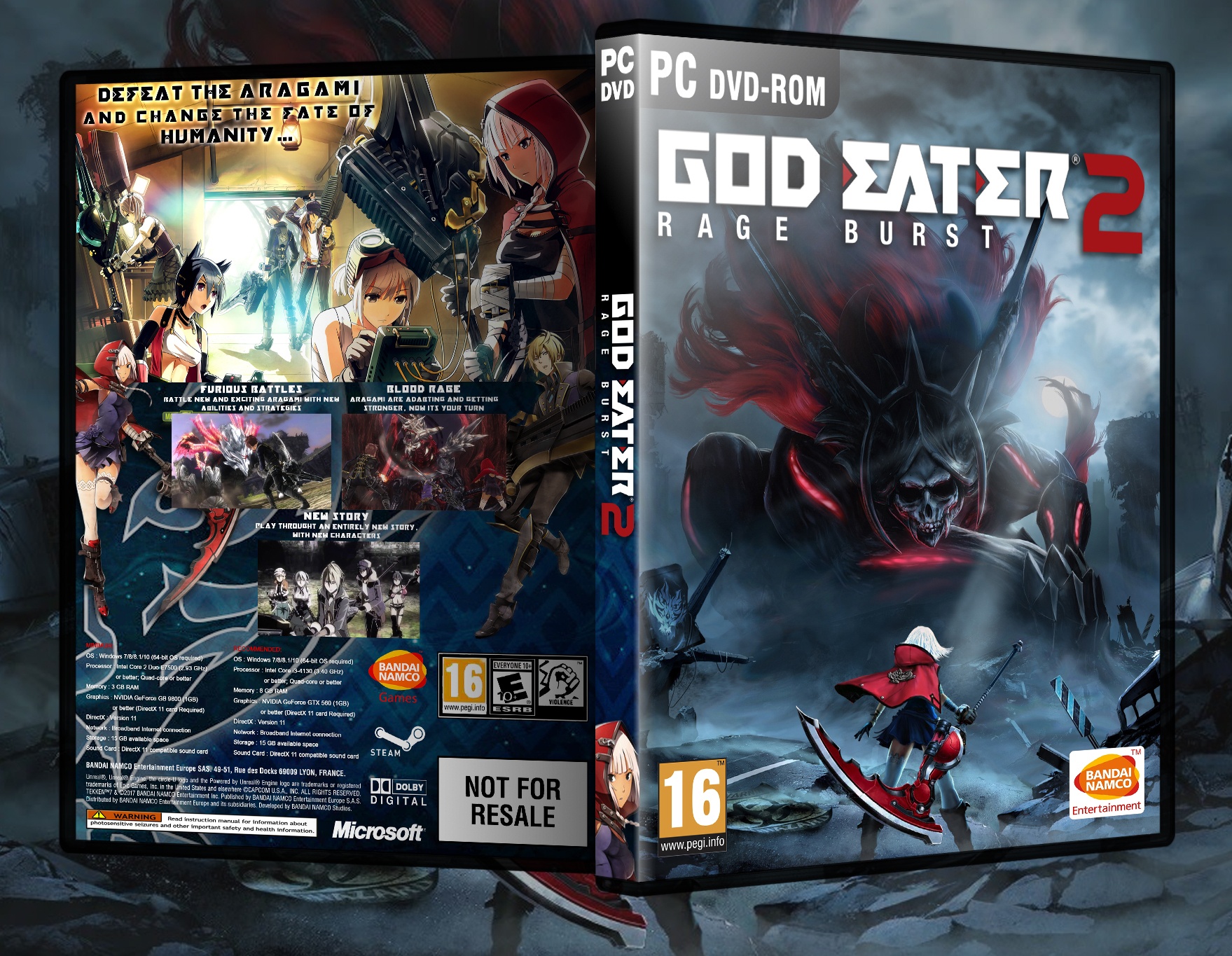 God Eater 2 Rage Burst box cover