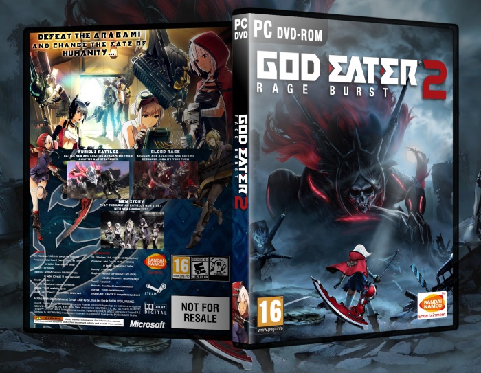 God Eater 2 Rage Burst box art cover