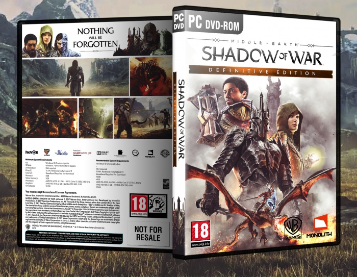 Middle-earth: Shadow of War Definitive Edition box art cover