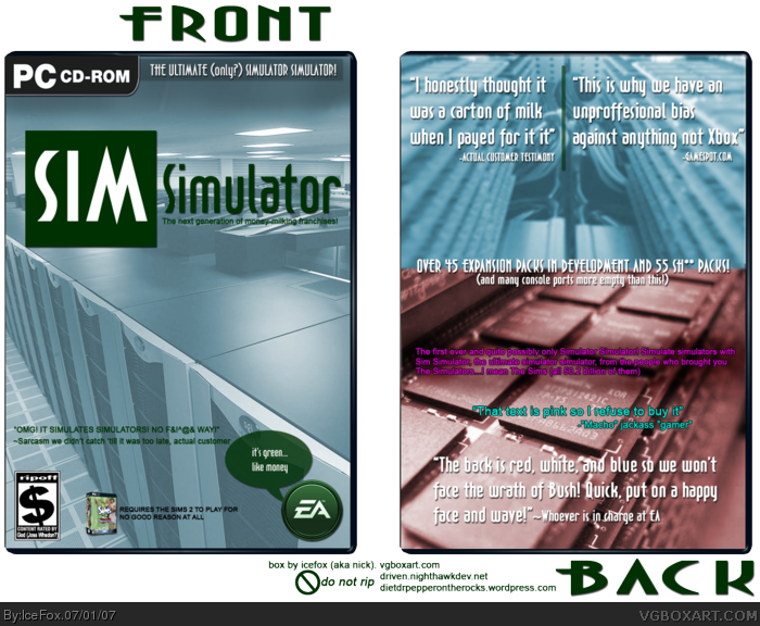 SimSimulator box art cover