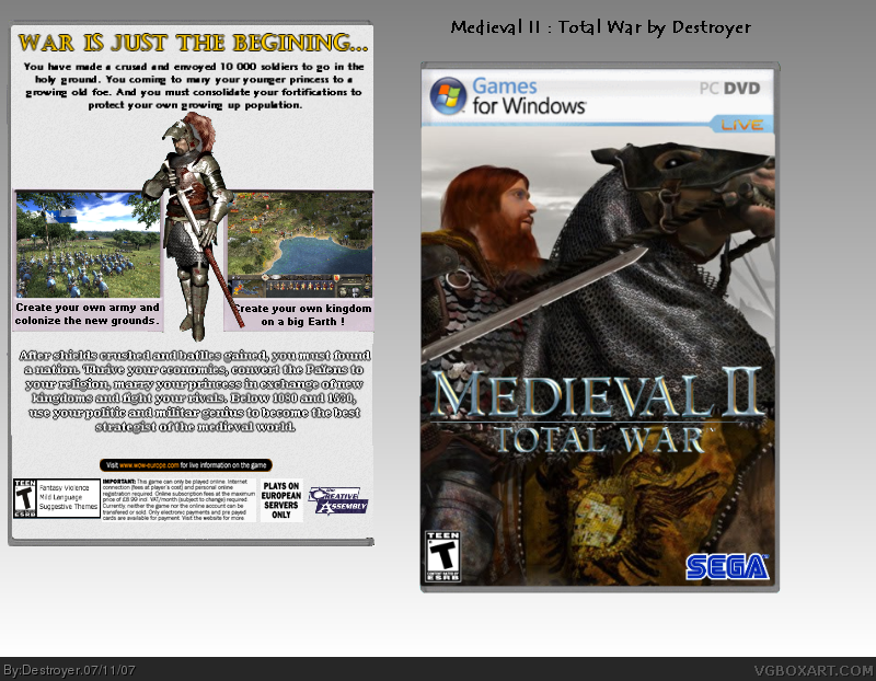 MediEval 2  Total War box cover