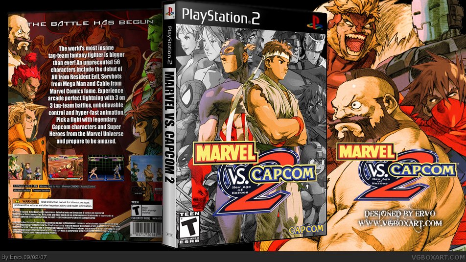 Marvel Vs. Capcom 2 box cover