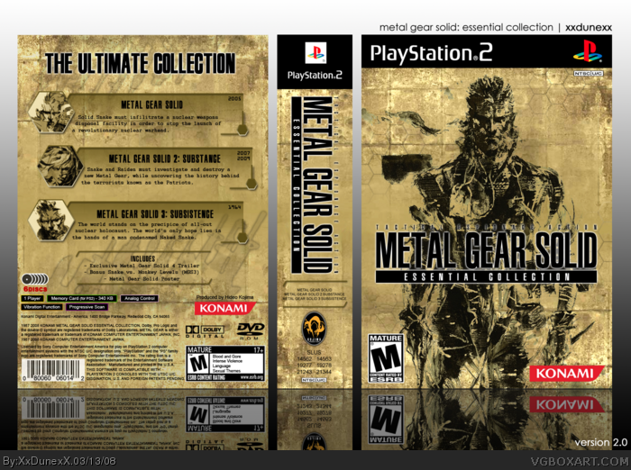 Metal Gear Solid: Essential Collection box art cover