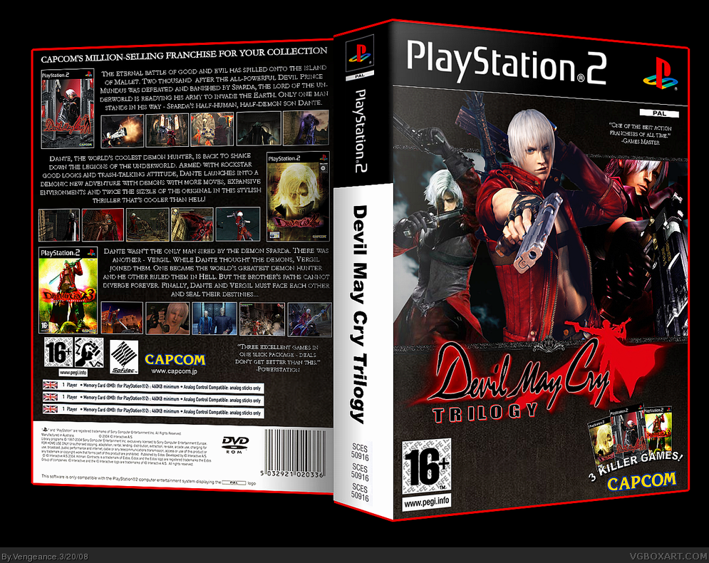 Devil May Cry Trilogy box cover