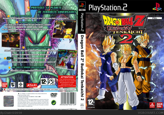 Dragon Ball Z: Budokai Tenkaichi 2 box art cover