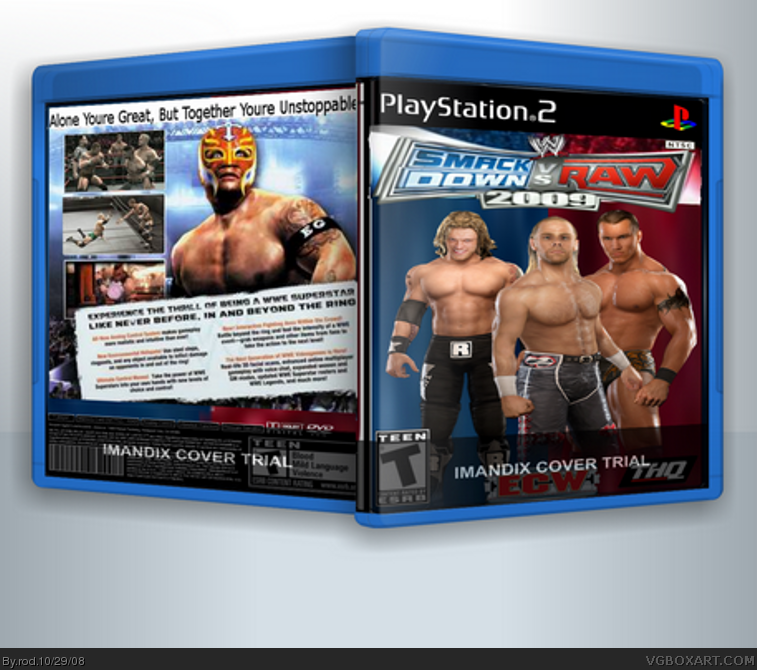 WWE Smackdown vs Raw 2009 Featuring ECW box cover