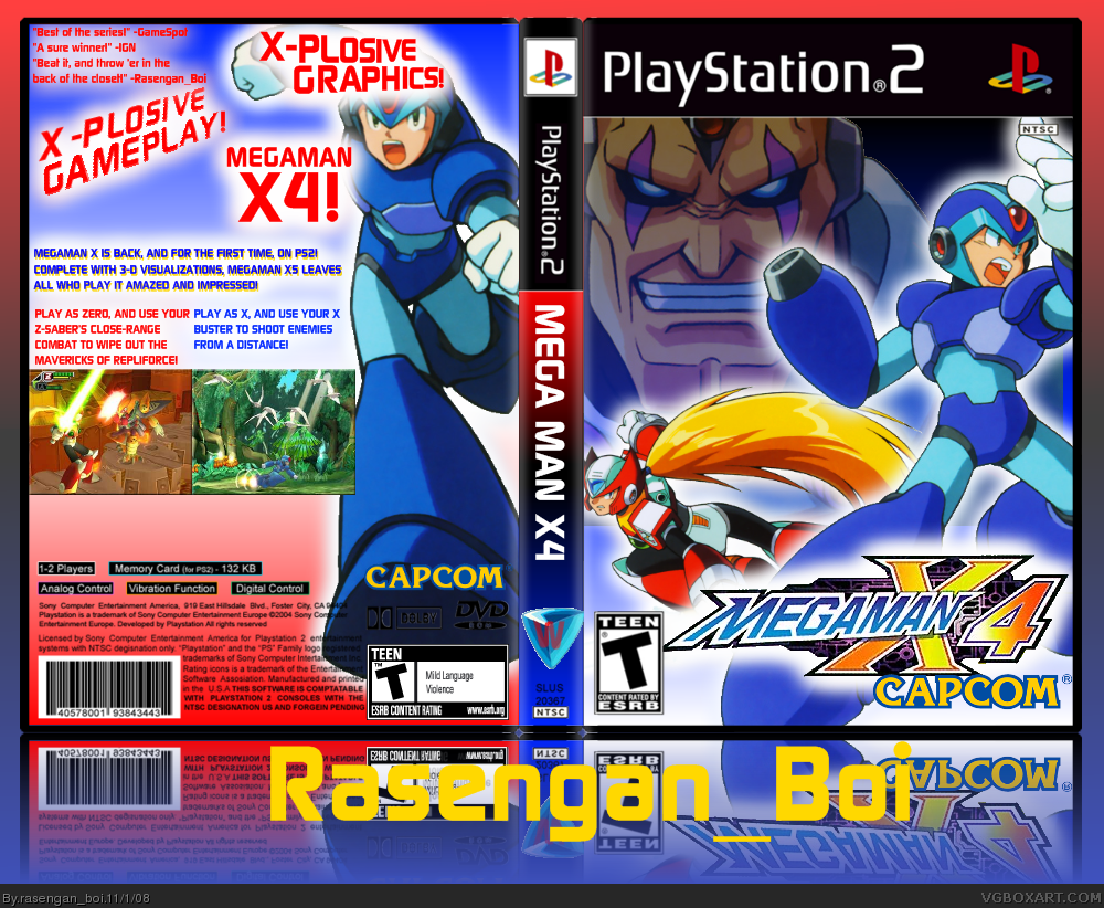 Mega Man X4 box cover