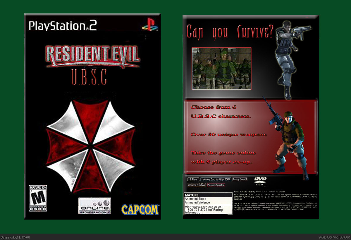 Resident Evil U.B.S.C box cover