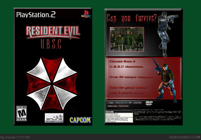 Resident Evil U.B.S.C box art cover