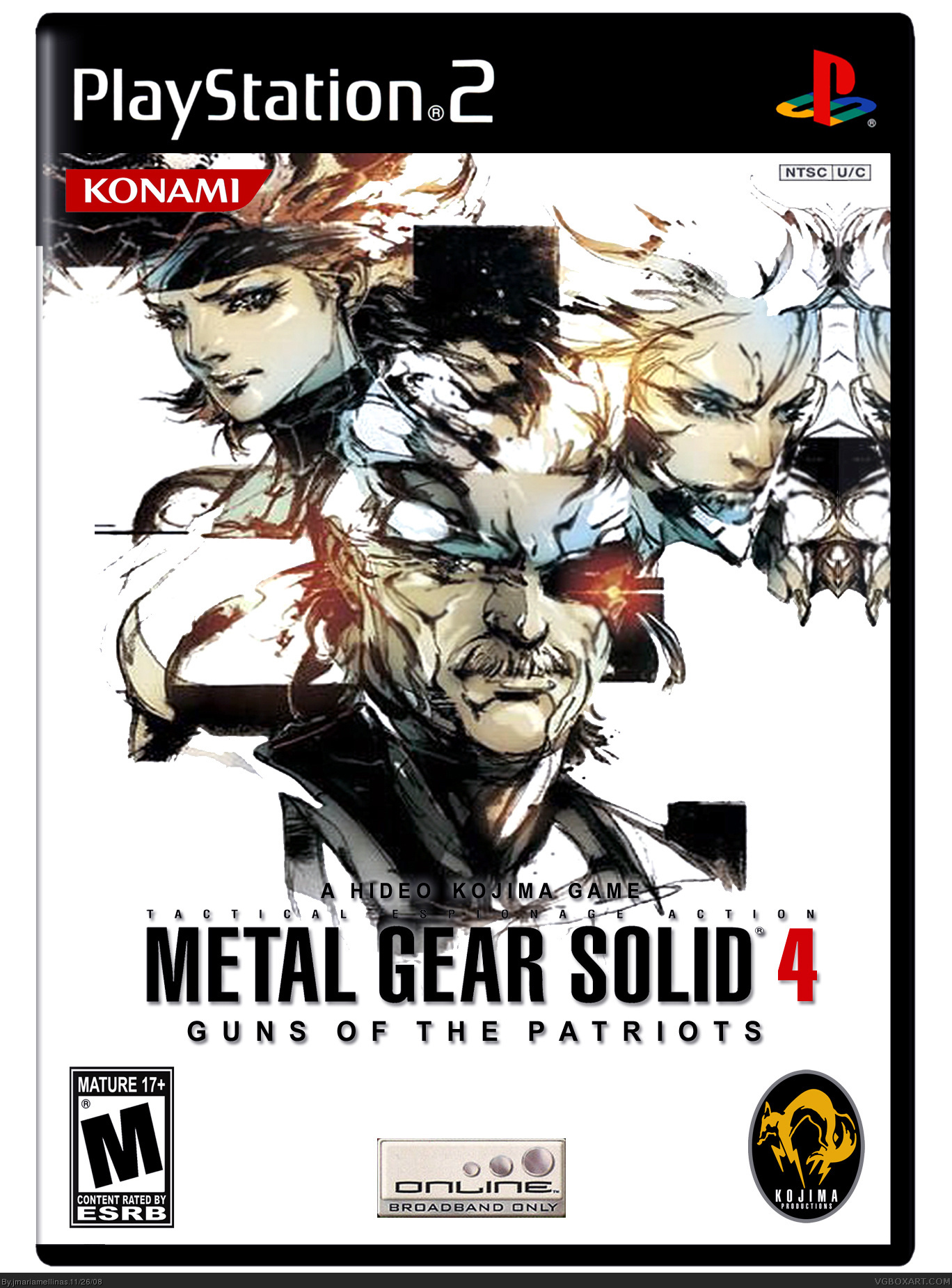 Metal Gear Solid 4: Guns of The Patriots box cover