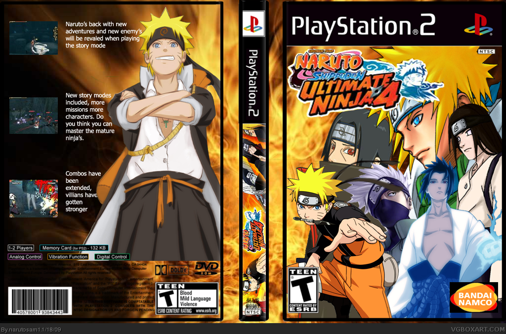 Naruto Shippuden: Ultimate Ninja 4 box cover