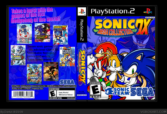 Sonic Mega Collection DX box art cover
