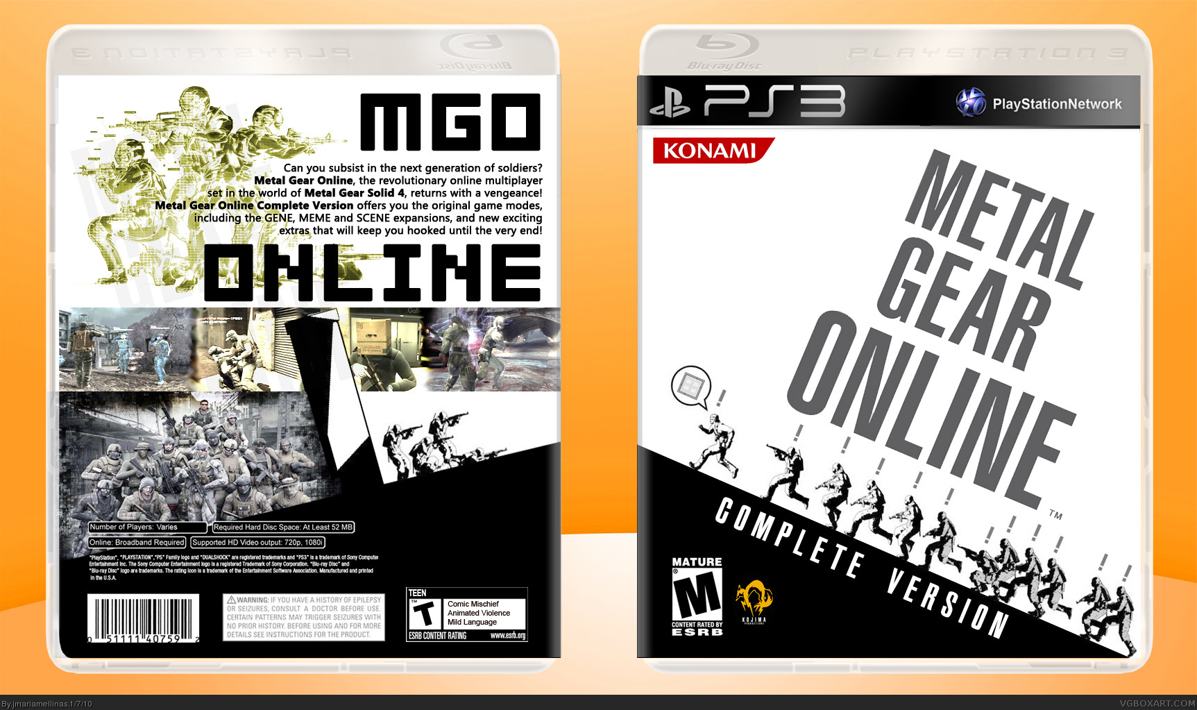 Metal Gear Online Complete Version box cover