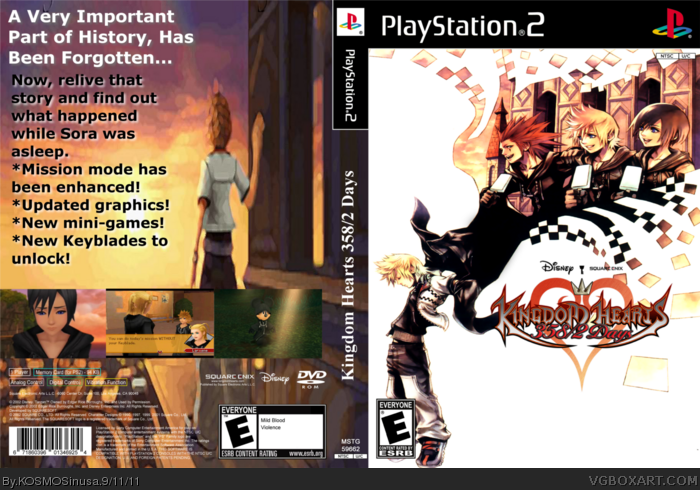 Kingdom Hearts:385/2 Days box art cover