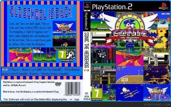 Sonic the Hedgehog 2 box art cover