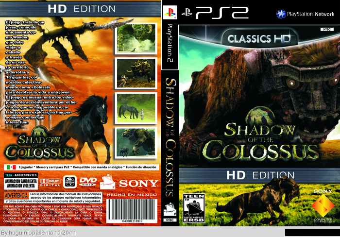 Shadow Of The Colossus Playstation 2 Box Art Cover By Huguiniopasento