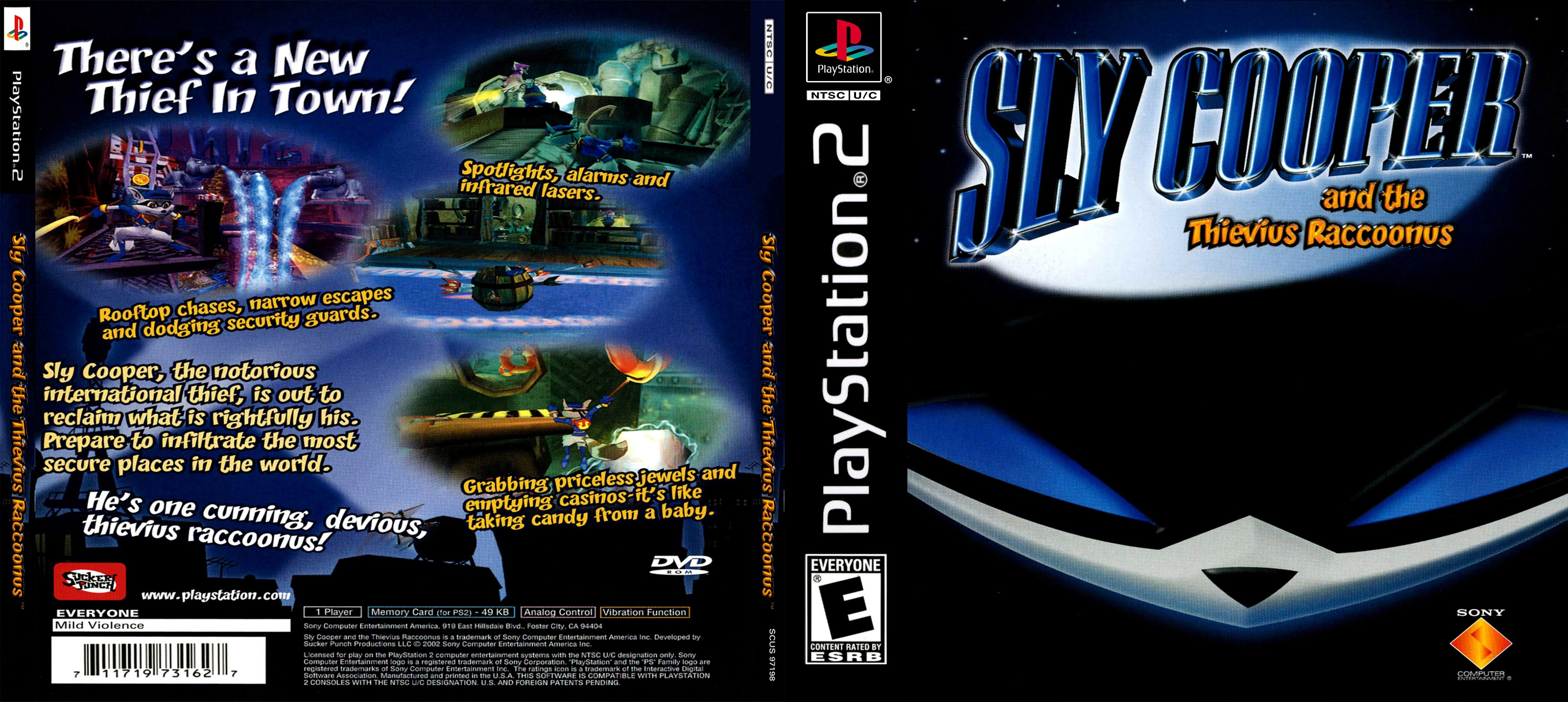 Sly Cooper PS1 Case box cover