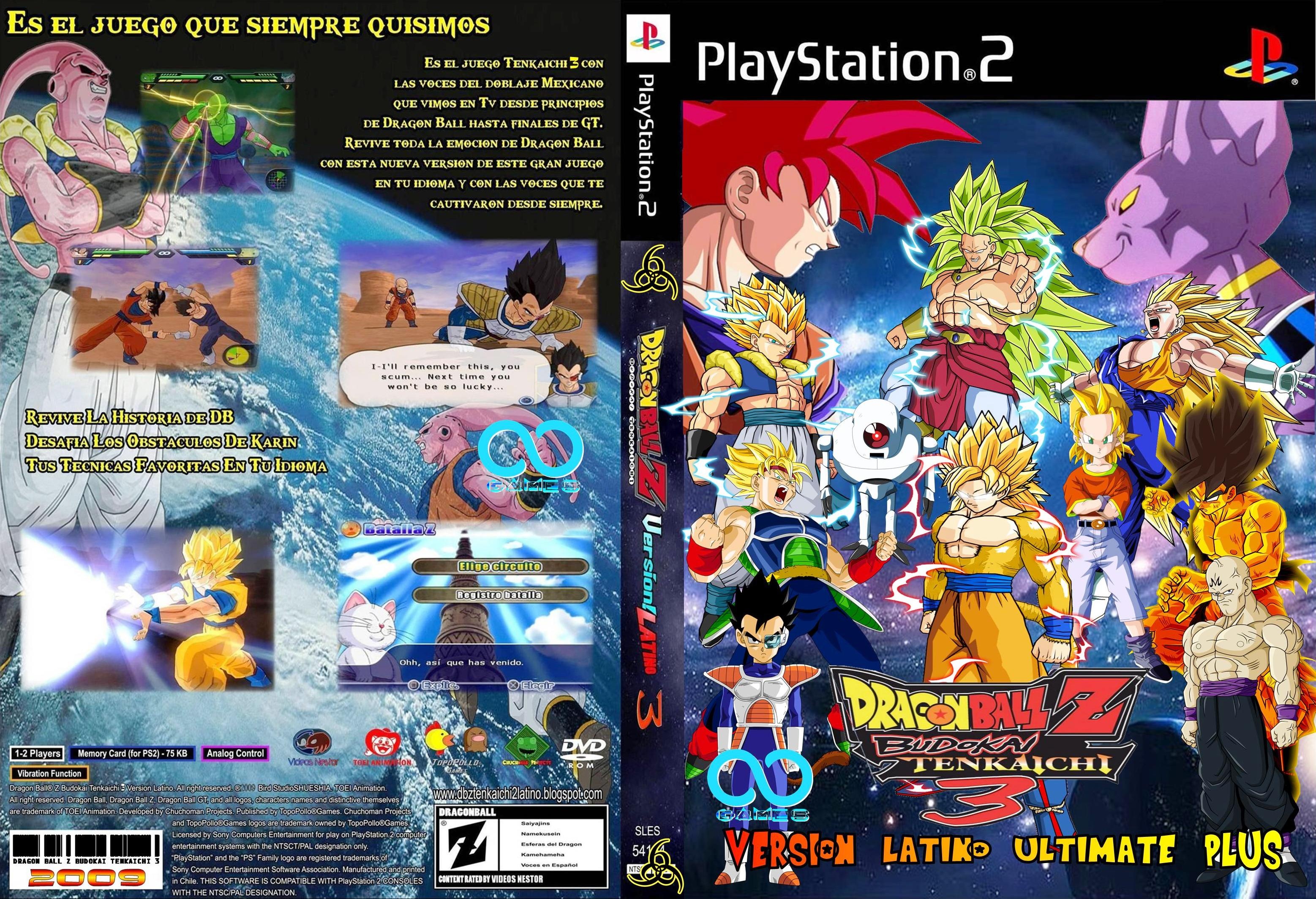 Dragon Ball Z: Budokai Tenkaichi 3 Latino Ultimate Plus box cover