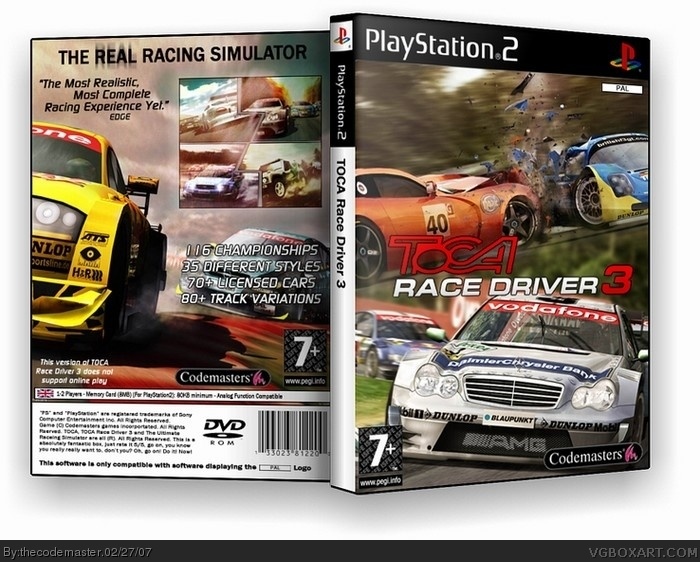 TOCA Race Driver 3 box art cover
