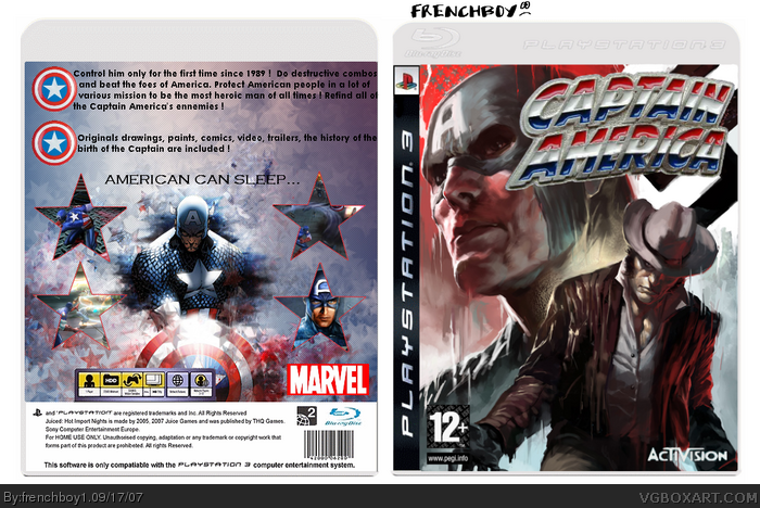 Captain America box art cover
