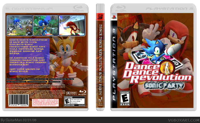 Dance Dance Revolution: Sonic Party box art cover