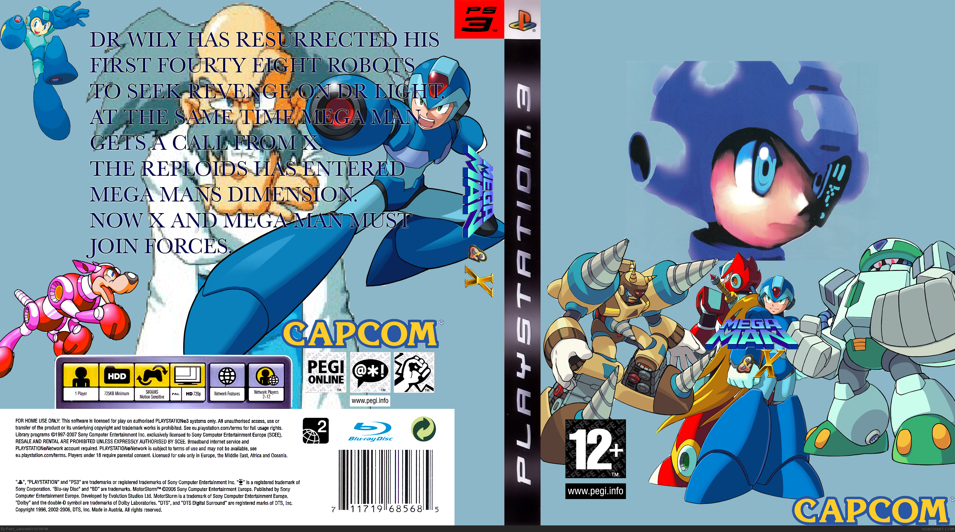 Mega Man and X box cover