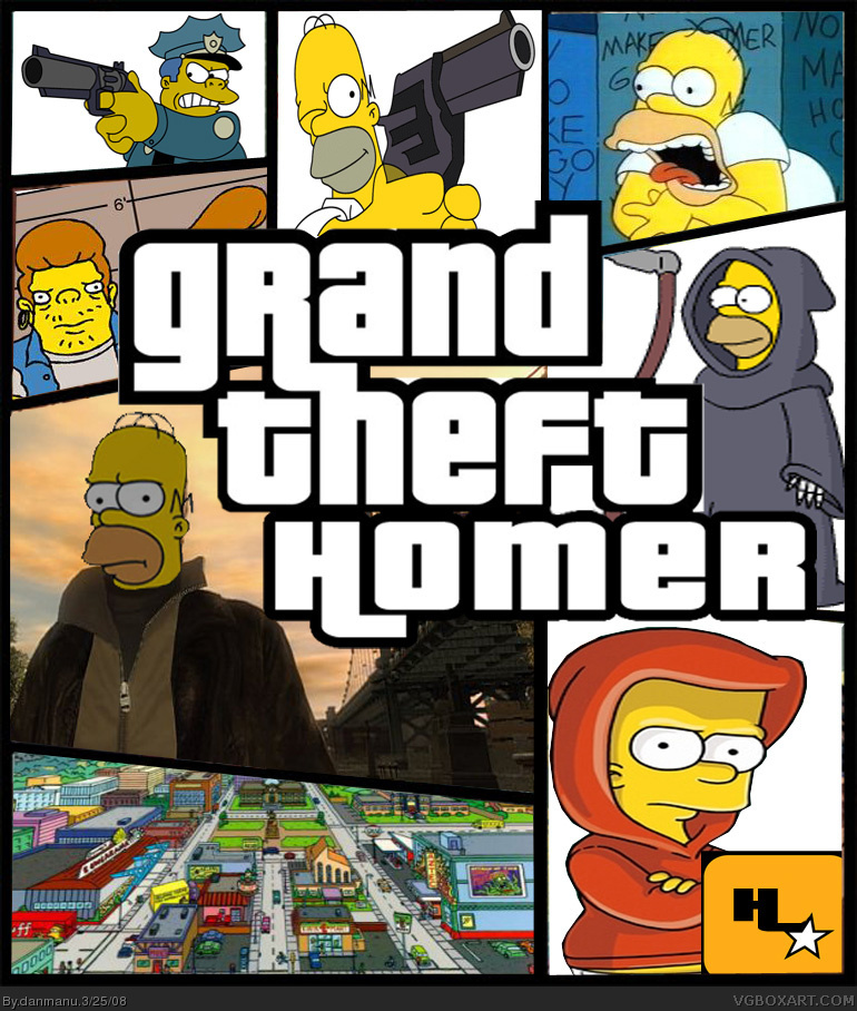 Grand theft homer box cover