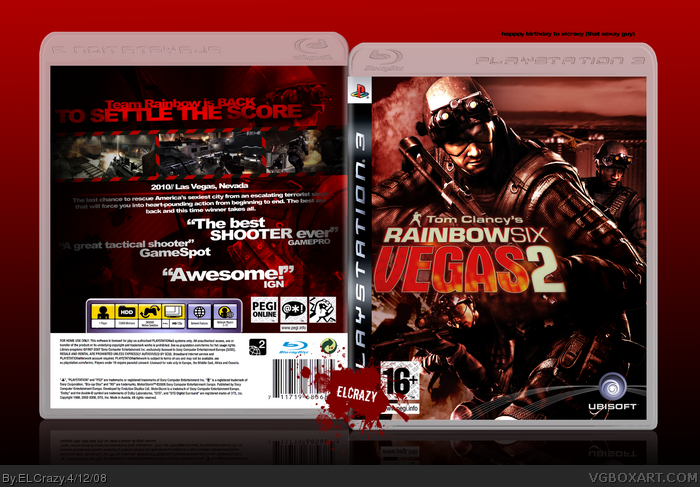 Tom Clancy's Rainbow Six Vegas 2 box art cover