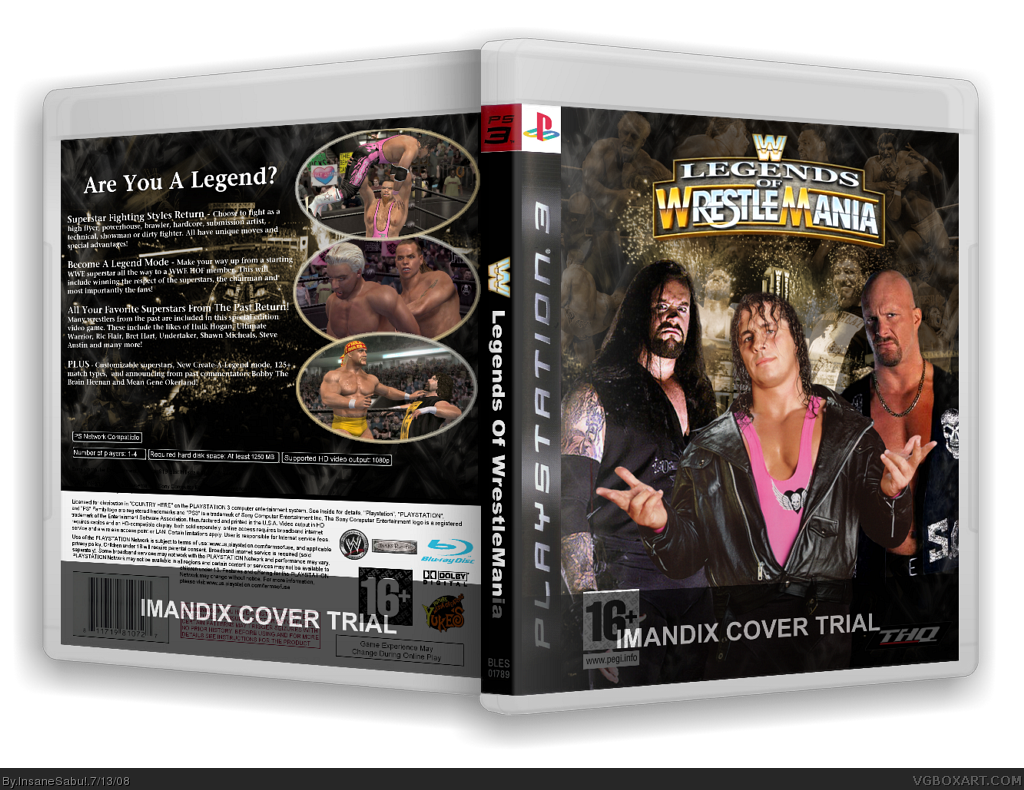 WWE Legends Of WrestleMania box cover