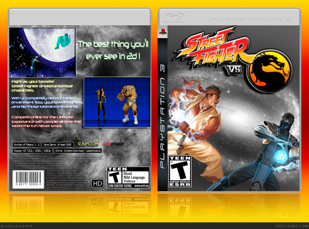 Street Fighter VS Mortal Kombat box cover