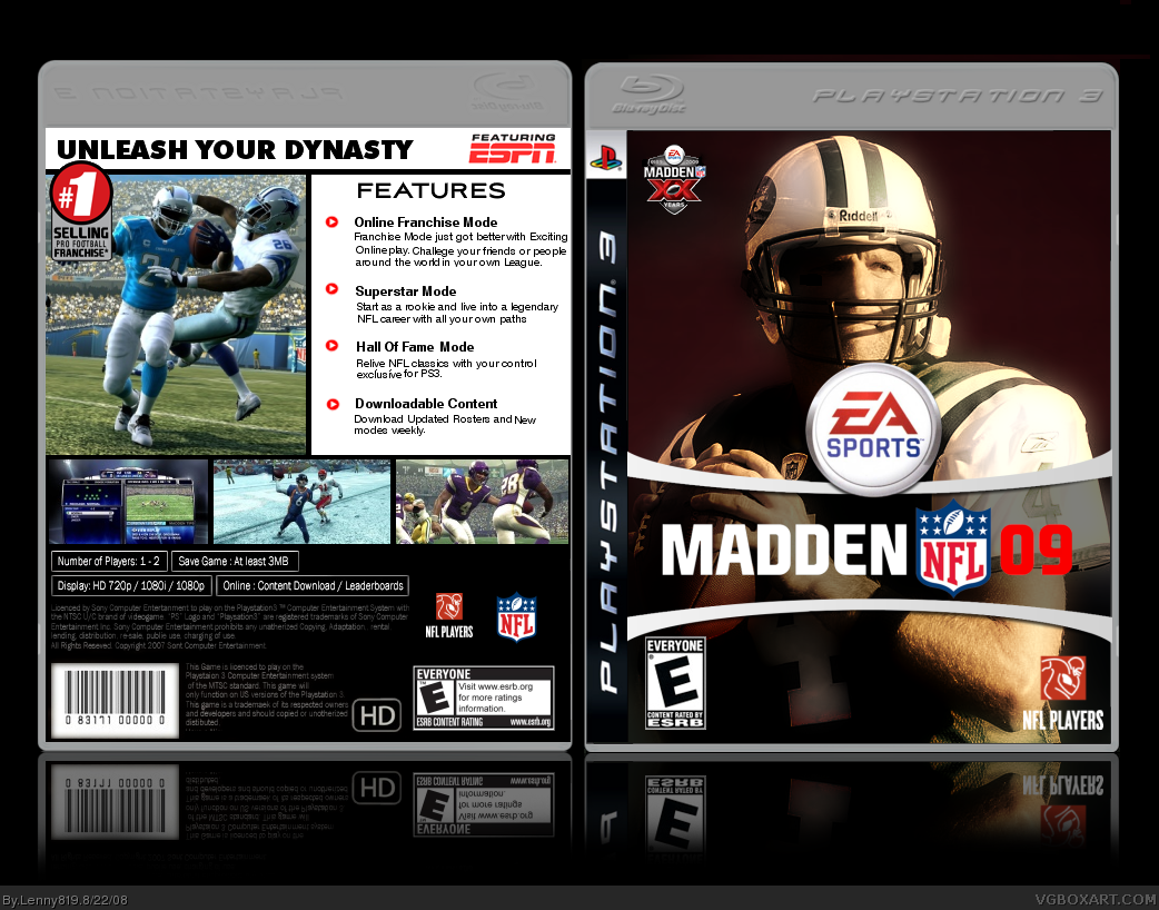 Madden NFL 09 box cover