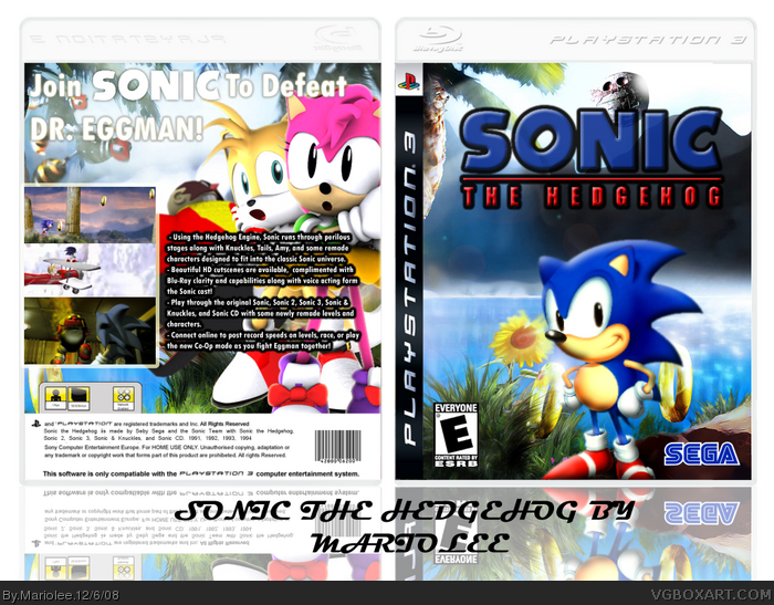 Sonic the Hedgehog HD Remix box art cover