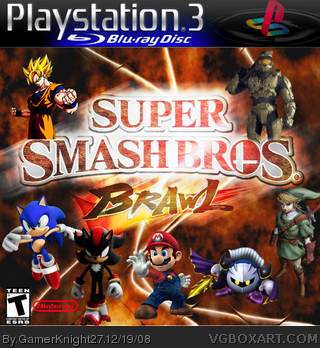 Super Smash Bros Bawl PS3 Version box art cover