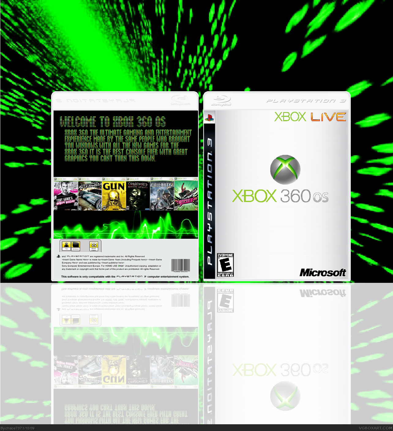 XBOX 360 OS FOR PS3 box cover