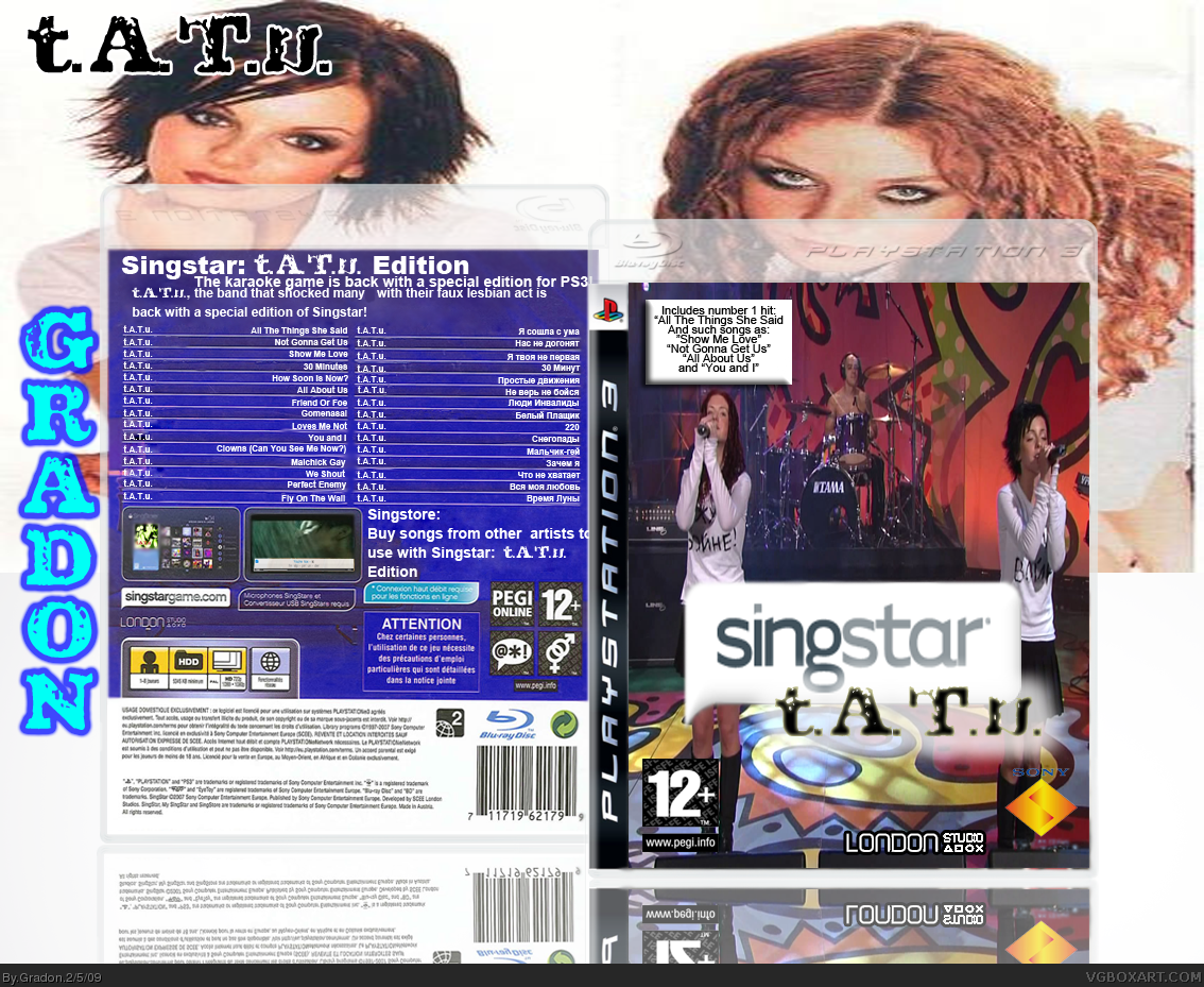 Singstar: t.A.T.u. box cover