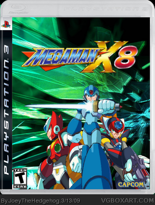 Megaman X8 box art cover