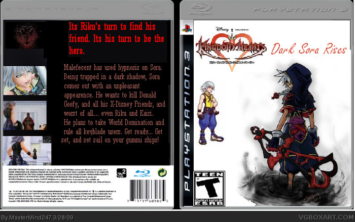 Kingdom Hearts: Dark Sora Rises box art cover